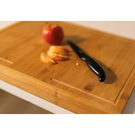 MARCO PAUL Chopping Board With Counter Edge Wooden Cutting Board Serving Board 4 MARCO PAUL Chopping Board With Counter Edge Wooden Cutting Board Serving Board - Image 4