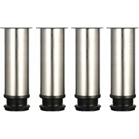 LITZEE 4 Pcs Adjustable Legs 150mm Height Cabinet Legs Table Legs Furniture Legs, Brushed Stainless Steel Adjustable Height 0-15mm Come With Stainless Steel Screws 1 LITZEE 4 Pcs Adjustable Legs 150mm Height Cabinet Legs Table Legs Furniture Legs, Brushed Stainless Steel Adjustable Height 0-15mm Come With Stainless Steel Screws