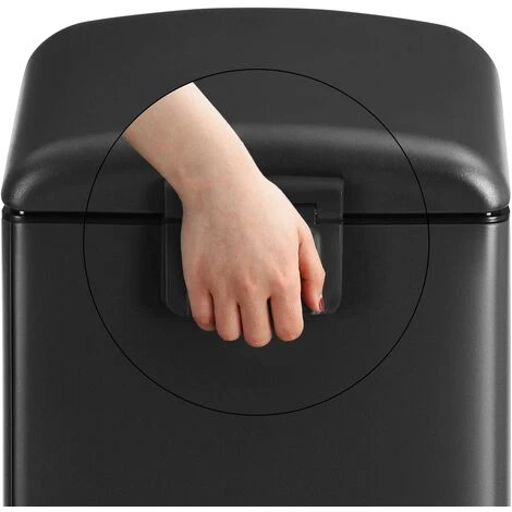 SONGMICS Rubbish Bin, 30L Trash Can, Steel Pedal Bin, With Inner Bucket And Lid, Soft Closure, Airtight, For Kitchen, Living Room, Black LTB01BK 3 SONGMICS Rubbish Bin, 30L Trash Can, Steel Pedal Bin, With Inner Bucket And Lid, Soft Closure, Airtight, For Kitchen, Living Room, Black LTB01BK - Image 3