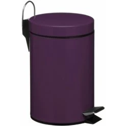 Premier Housewares Purple Pedal Bin - 3 Ltr