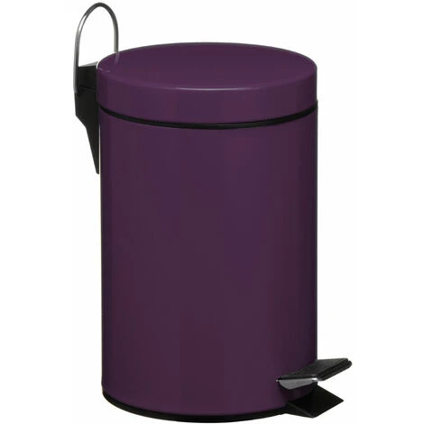 Premier Housewares Purple Pedal Bin - 3 Ltr 1 Premier Housewares Purple Pedal Bin - 3 Ltr