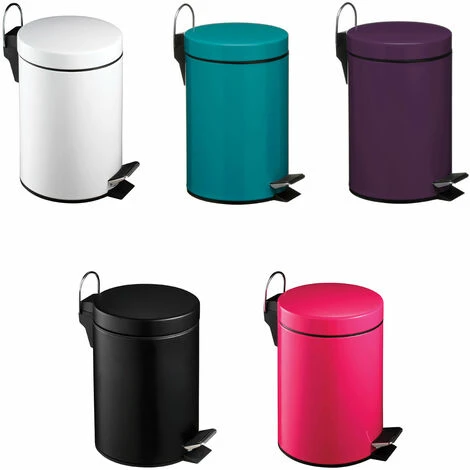 Premier Housewares Purple Pedal Bin - 3 Ltr 2 Premier Housewares Purple Pedal Bin - 3 Ltr - Image 2