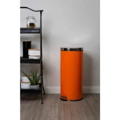 Premier Housewares Orange Pedal Bin - 30 Ltr -Vonshef shop 54188115 3