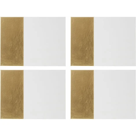 Premier Housewares Geome Dipped White And Gold Placemats 1 Premier Housewares Geome Dipped White And Gold Placemats