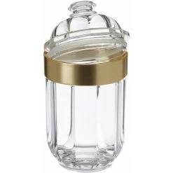 Premier Housewares Medium Light Gold Acrylic Canister -Vonshef shop 54189009 3