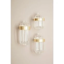 Premier Housewares Medium Light Gold Acrylic Canister -Vonshef shop 54189009 5