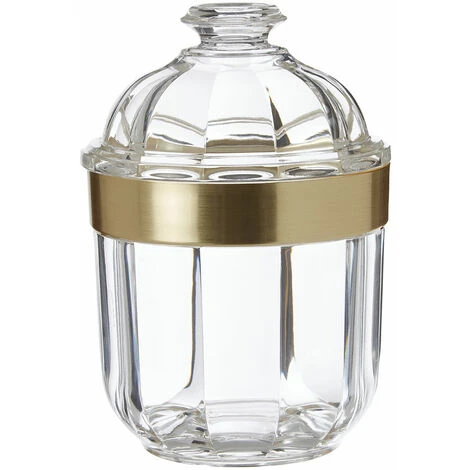 Premier Housewares Small Light Gold Acrylic Canister 1 Premier Housewares Small Light Gold Acrylic Canister