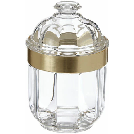 Premier Housewares Small Light Gold Acrylic Canister 2 Premier Housewares Small Light Gold Acrylic Canister - Image 2