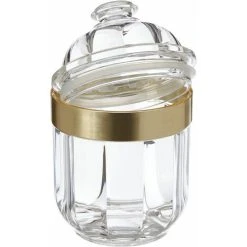 Premier Housewares Small Light Gold Acrylic Canister 7 Premier Housewares Small Light Gold Acrylic Canister -Vonshef shop 54189173 3
