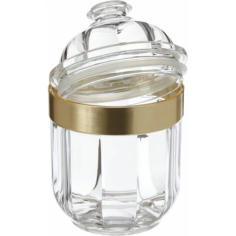 Premier Housewares Small Light Gold Acrylic Canister 3 Premier Housewares Small Light Gold Acrylic Canister - Image 3