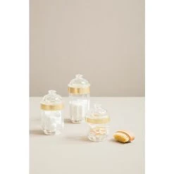 Premier Housewares Small Light Gold Acrylic Canister 9 Premier Housewares Small Light Gold Acrylic Canister -Vonshef shop 54189173 5
