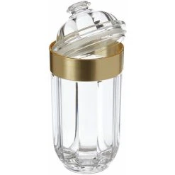 Premier Housewares Large Light Gold Acrylic Canister -Vonshef shop 54189298 3