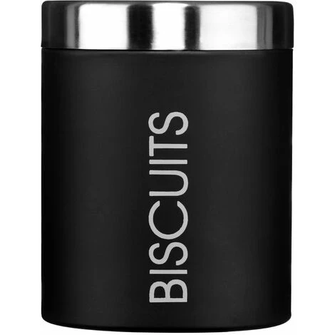 Premier Housewares Black Enamel Biscuit Canister 2 Premier Housewares Black Enamel Biscuit Canister - Image 2