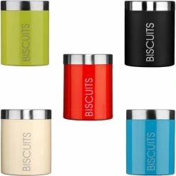 Premier Housewares Black Enamel Biscuit Canister 7 Premier Housewares Black Enamel Biscuit Canister -Vonshef shop 54190437 3