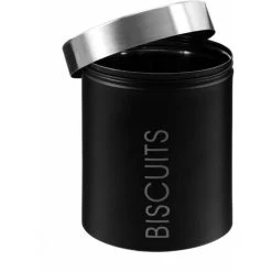 Premier Housewares Black Enamel Biscuit Canister 8 Premier Housewares Black Enamel Biscuit Canister -Vonshef shop 54190437 4