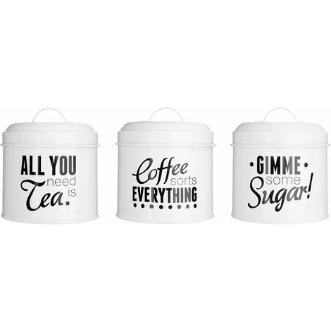 Premier Housewares Pun & Games Round Canisters 1 Premier Housewares Pun & Games Round Canisters