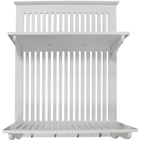 Watsons NOVEL - Kitchen Plate Bowl Cup Display / Wall Rack Shelves With Hooks - White 2 Watsons NOVEL - Kitchen Plate Bowl Cup Display / Wall Rack Shelves With Hooks - White - Image 2