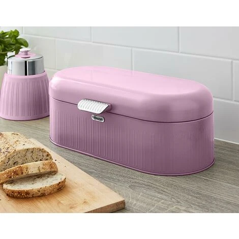 Swan Retro Bread Bin Pink 3 Swan Retro Bread Bin Pink - Image 3