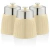 Swan Retro Set Of 3 Canisters Cream