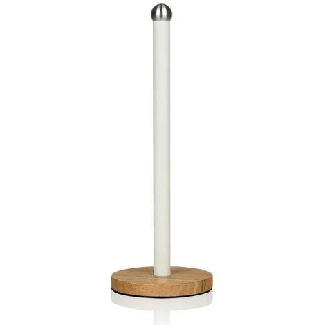 Swan Nordic Towel Pole With Wooden Base Cotton White 1 Swan Nordic Towel Pole With Wooden Base Cotton White