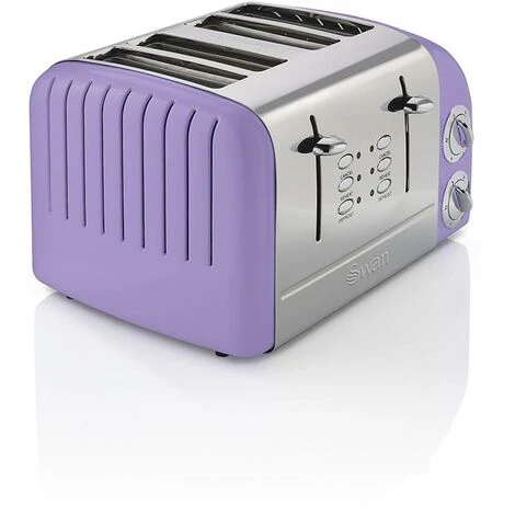 Swan 4 Slice Retro Toaster - Purple 1 Swan 4 Slice Retro Toaster - Purple