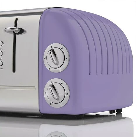 Swan 4 Slice Retro Toaster - Purple 3 Swan 4 Slice Retro Toaster - Purple - Image 3