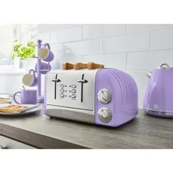Swan 4 Slice Retro Toaster - Purple 8 Swan 4 Slice Retro Toaster - Purple -Vonshef shop 54674152 4