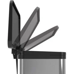 Pedal Bin Oko Trio Plus Size L 3x9 L Silver 0633-220 Hailo -Vonshef shop 5522370 4