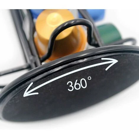 Tinor Nespresso Holders Nespresso Coffee Capsule Holder Nespresso Pod Capsule Dispenser Holder 40 Pieces 360 Degree Rotating Capsule Holder,Black 4 Tinor Nespresso Holders Nespresso Coffee Capsule Holder Nespresso Pod Capsule Dispenser Holder 40 Pieces 360 Degree Rotating Capsule Holder,Black - Image 4