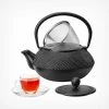 VonShef Cast Iron Teapot Tetsubin Japanese Style Black Hobnail - 5 Cup Capacity - Stainless Steel Infuser Included