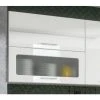 IMPACT FURNITURE 800 Kitchen Wall Unit 80cm Glass Cabinet Cupboard White Gloss Soft Close Door Rosi