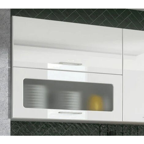 IMPACT FURNITURE 800 Kitchen Wall Unit 80cm Glass Cabinet Cupboard White Gloss Soft Close Door Rosi 1 IMPACT FURNITURE 800 Kitchen Wall Unit 80cm Glass Cabinet Cupboard White Gloss Soft Close Door Rosi