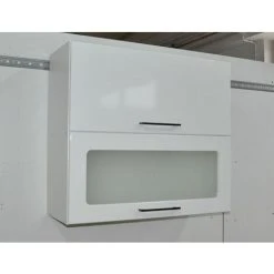 IMPACT FURNITURE 800 Kitchen Wall Unit 80cm Glass Cabinet Cupboard White Gloss Soft Close Door Rosi 7 IMPACT FURNITURE 800 Kitchen Wall Unit 80cm Glass Cabinet Cupboard White Gloss Soft Close Door Rosi -Vonshef shop 56371437 3