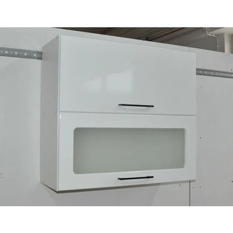 IMPACT FURNITURE 800 Kitchen Wall Unit 80cm Glass Cabinet Cupboard White Gloss Soft Close Door Rosi 3 IMPACT FURNITURE 800 Kitchen Wall Unit 80cm Glass Cabinet Cupboard White Gloss Soft Close Door Rosi - Image 3