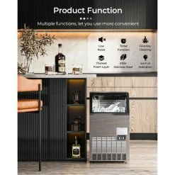Gymax 50KG/24H Ice Maker Commercial Ice Cube Making Machine Self-Cleaning Home Office 8 Gymax 50KG/24H Ice Maker Commercial Ice Cube Making Machine Self-Cleaning Home Office -Vonshef shop 56476982 4