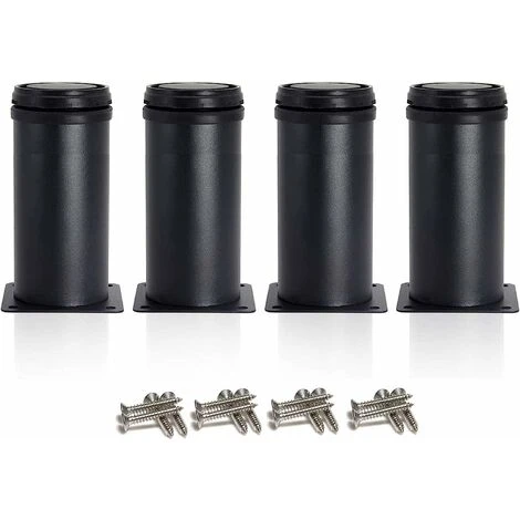 Tinor 4 Adjustable Black Legs 120mm Height Thicken Cabinet Legs Table Legs Furniture Legs, Stainless Steel Adjustable Height 0-15mm Come With Stainless Steel Screws 1 Tinor 4 Adjustable Black Legs 120mm Height Thicken Cabinet Legs Table Legs Furniture Legs, Stainless Steel Adjustable Height 0-15mm Come With Stainless Steel Screws