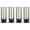 Tinor 4 Adjustable Legs 120mm Height Thicken Cabinet Legs Table Legs Furniture Legs, Brushed Stainless Steel, Adjustable Height 0-15mm Come With Stainless Steel Screws
