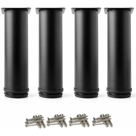 Tinor 4 Adjustable Black Legs 150mm Height Thicken Cabinet Legs Table Legs Furniture Legs, Stainless Steel Adjustable Height 0-15mm Come With Stainless Steel Screws 1 Tinor 4 Adjustable Black Legs 150mm Height Thicken Cabinet Legs Table Legs Furniture Legs, Stainless Steel Adjustable Height 0-15mm Come With Stainless Steel Screws