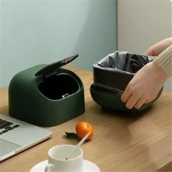 Tinor Mini Counter Top Trash Can With Lid, Cute Plastic Trash Can For Desk, Bathroom, Table Or Coffee Table - Eliminate Cotton Rounds, Makeup Sponges (Green) 8 Tinor Mini Counter Top Trash Can With Lid, Cute Plastic Trash Can For Desk, Bathroom, Table Or Coffee Table - Eliminate Cotton Rounds, Makeup Sponges (Green) -Vonshef shop 57636814 4