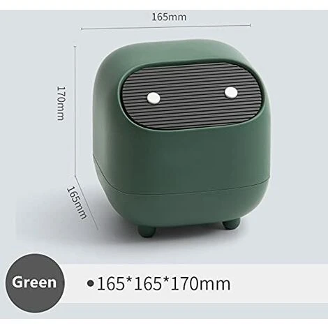 Tinor Mini Counter Top Trash Can With Lid, Cute Plastic Trash Can For Desk, Bathroom, Table Or Coffee Table - Eliminate Cotton Rounds, Makeup Sponges (Green) 5 Tinor Mini Counter Top Trash Can With Lid, Cute Plastic Trash Can For Desk, Bathroom, Table Or Coffee Table - Eliminate Cotton Rounds, Makeup Sponges (Green) - Image 5