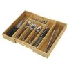 URBN-CHEF Extendable Bamboo Cutlery Box Rack 37x34x5cm [301338]