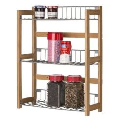 URBN-CHEF 3 Bamboo Kitchen Rack Shelves [329222]