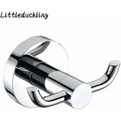 OSQI 2pcs Stainless Steel Towel Holder Hooks Brass Chrome Door Bathroom Robe 2 Hook Hat Clothes Wall Door Hanger -Vonshef shop 58226142 5