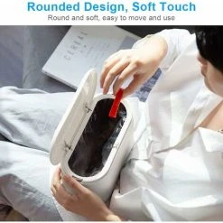 SOEKAVIA Portable Trash Can Desk Bin With Lid, Mini Press-Type Trash Can Table Desktop Dustbin For Home Living Room Kitchen Bedroom Bathroom Office Dust Bin (White) 9 SOEKAVIA Portable Trash Can Desk Bin With Lid, Mini Press-Type Trash Can Table Desktop Dustbin For Home Living Room Kitchen Bedroom Bathroom Office Dust Bin (White) -Vonshef shop 58323599 5