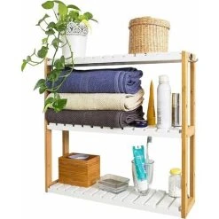 SoBuy Kitchen Storage Trolley Serving Storage Cabinet,FKW45-SCH+ Free Wall Coat Rack FRG54-W -Vonshef shop 58370510 5