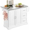 SoBuy Kitchen Extendable Island Kitchen Cabinet,FKW41-ST+ Free Wall Coat Rack FRG54-W