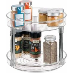 ECHOO Turntable For Cupboard, 2-tier Plastic Turntable, Turntable For Spices And Cooking Ingredients 8 ECHOO Turntable For Cupboard, 2-tier Plastic Turntable, Turntable For Spices And Cooking Ingredients -Vonshef shop 58421753 4