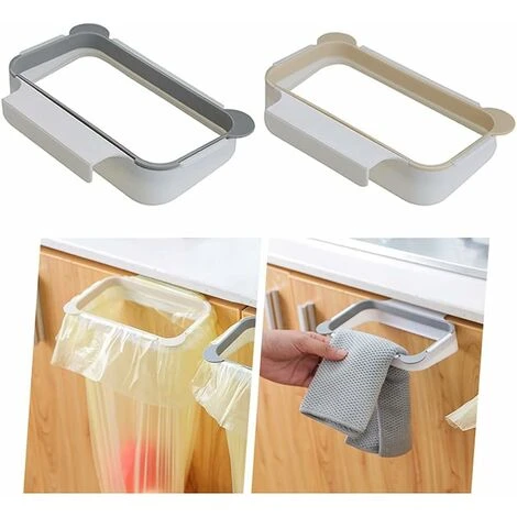 ECHOO 2 Pieces Garbage Bag Holder, Kitchen Trash Bag Holder, Hanging Trash Bag Holder 1 ECHOO 2 Pieces Garbage Bag Holder, Kitchen Trash Bag Holder, Hanging Trash Bag Holder
