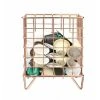OSQI Coffee Pod Cage Holder Compatible With Nespresso & Tassimo Metal Wire Basket Capsule Storage Geometric Decor (Rose Gold)