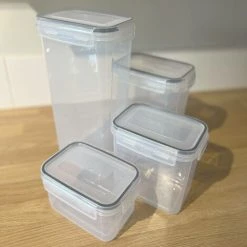 Oypla 14pc Airtight Reusable Plastic Kitchen Pantry Food Storage Container Organiser Set 7 Oypla 14pc Airtight Reusable Plastic Kitchen Pantry Food Storage Container Organiser Set -Vonshef shop 59465915 3